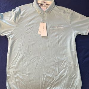 Denim & flower polo sz xL